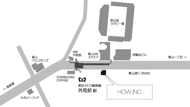 HOW INC. 地図